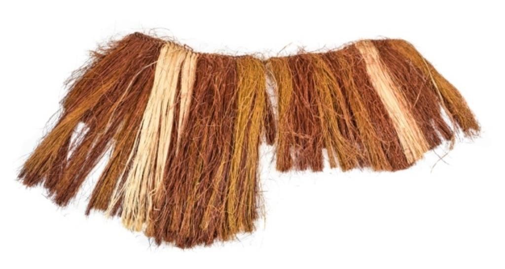 Appraisal: PULPUL GRASS SKIRT LONG MULTI-TONED IN YELLOWPulPul grass skirt multi-toned