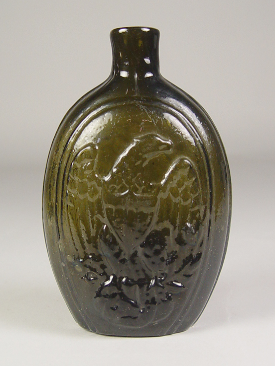 Appraisal: Cornucopia Eagle Bottle Mid th Century Sheared lip and pontil