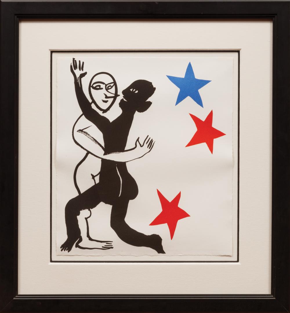 Appraisal: Alexander Calder American - Black Man White Woman color etching