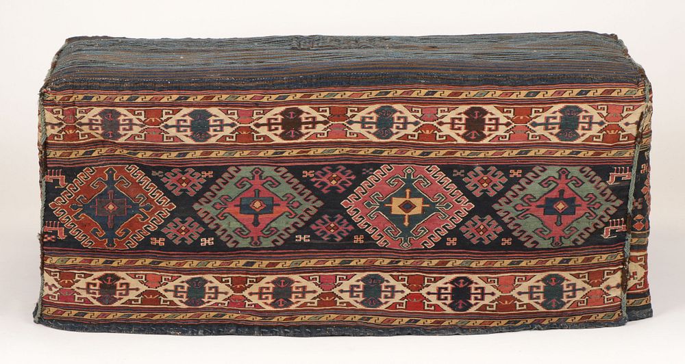 Appraisal: Antique Shah-Sevan Kilim Cargo Bag Besik Mafrash Antique Shah-Sevan kilim