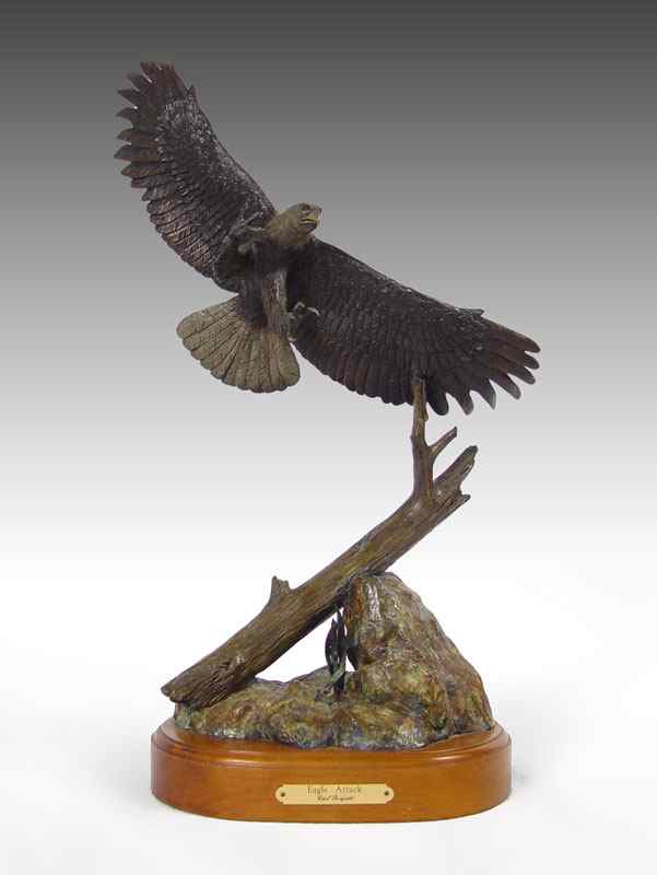 Appraisal: REGUTTI Carl American th Century ''Eagle Attack'' Bronze '' x