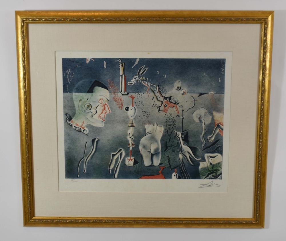 Appraisal: SALVADOR DALI SPANISH - Surrealist Composition Signed in pencil l