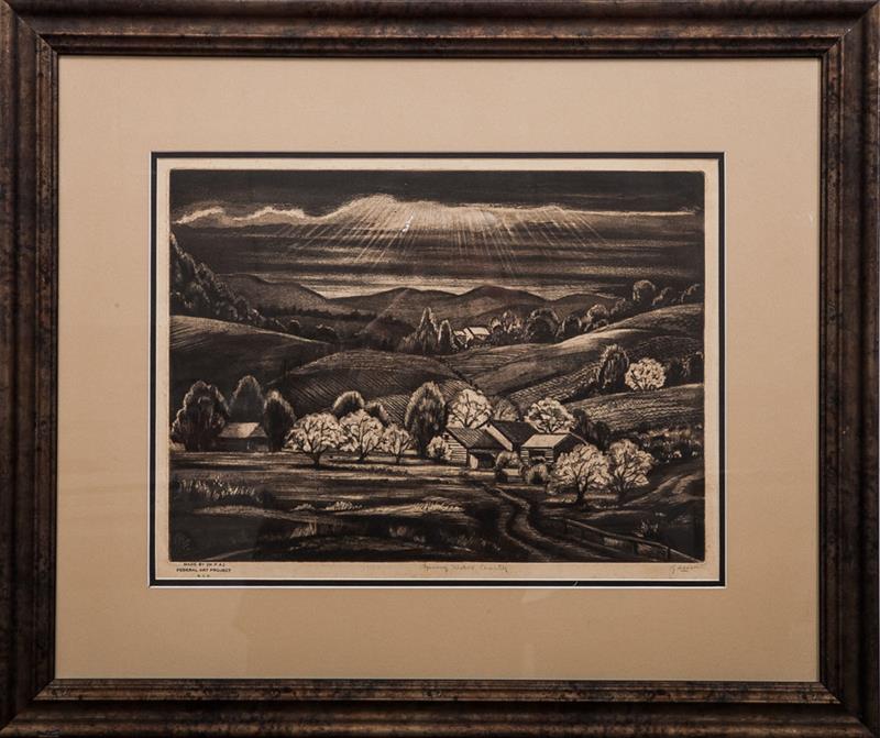 Appraisal: Emil Ganso - Spring Ulster County Etching and aquatint on