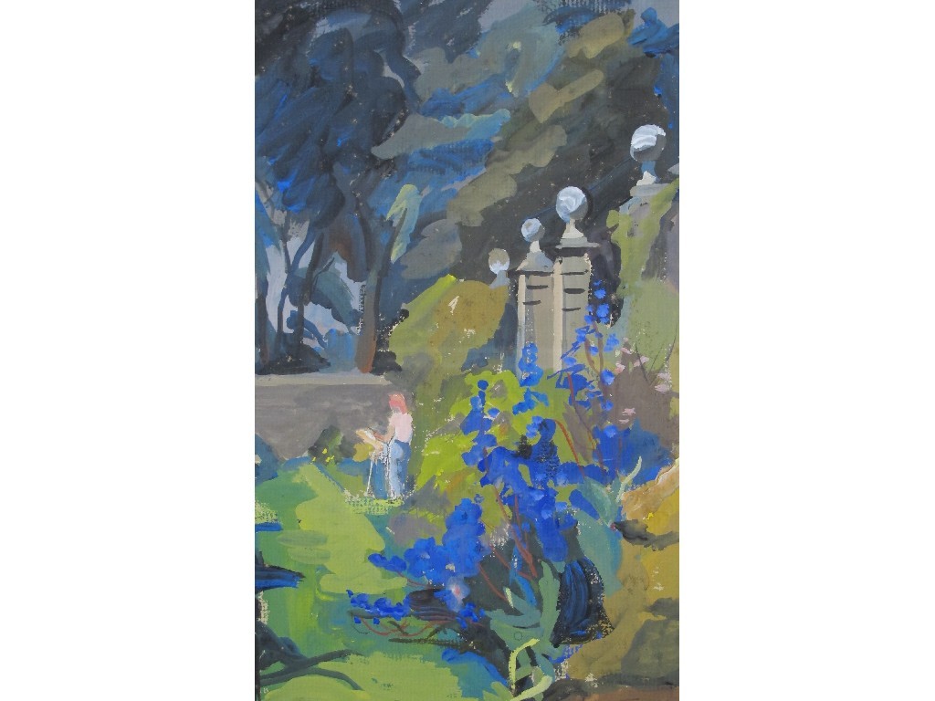 Appraisal: AILSA TANNER fl GREENBANK GARDEN Gouache signed x cm x