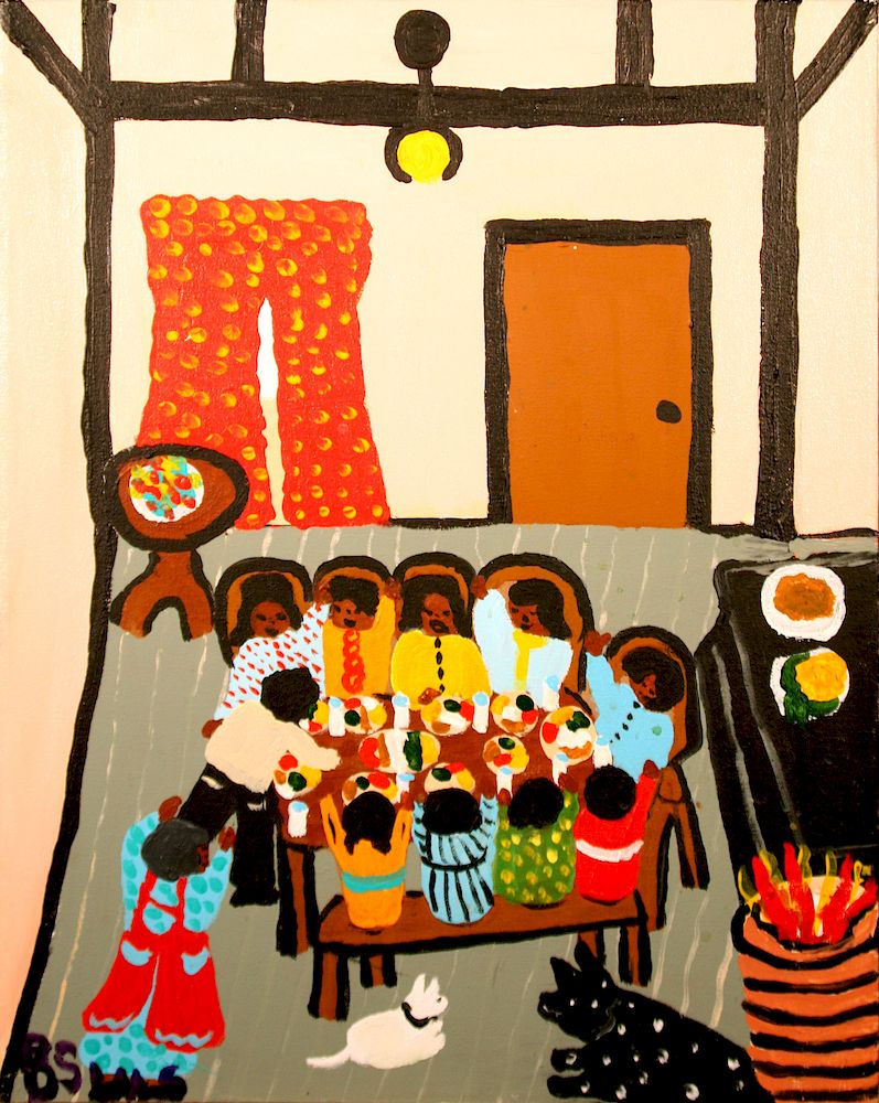 Appraisal: Outsider Art Bernice Sims Supper Time Sims Bernice b Supper