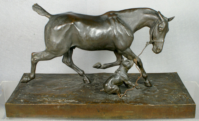 Appraisal: Louis de Monard French - bronze and brown patinated bronze