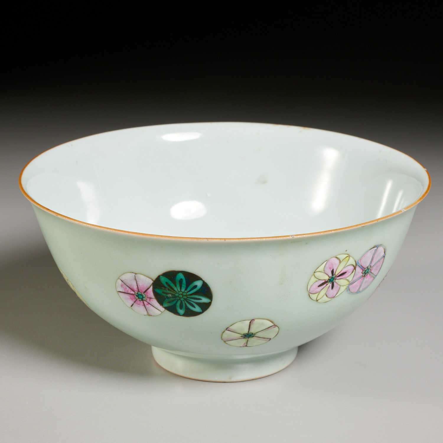 Appraisal: CHINESE FAMILLE ROSE FLOWER-BALLS BOWL likely Qing Dynasty th c