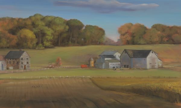 Appraisal: JOEL COPLIN AMERICAN B x Quiet Country Oil on canvas