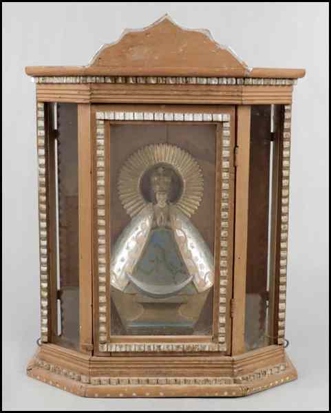 Appraisal: POLYCHROME SANTOS OF OUR LADY OF AGUALEGUAS Contained in a