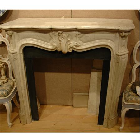 Appraisal: Louis XVI Style White Marble Fire Surround Estimate -