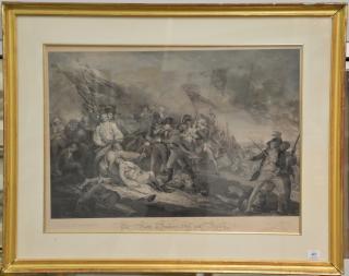 Appraisal: After John Trumbull engraving The Battle at Bunker's Hill Near