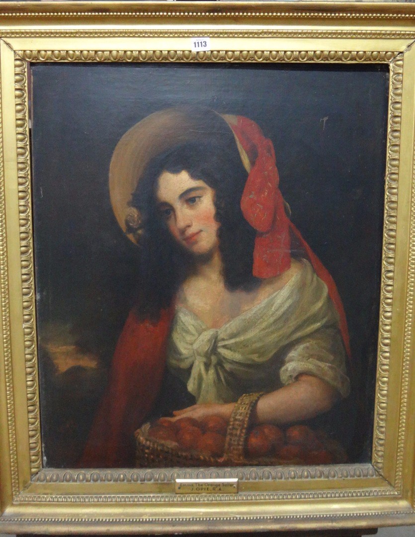 Appraisal: Attributed to John Opie - Emma The Orange Seller oil