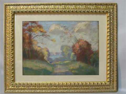 Appraisal: ARTHUR C HENSHAW LANDSCAPE Pastel on paper x in sight