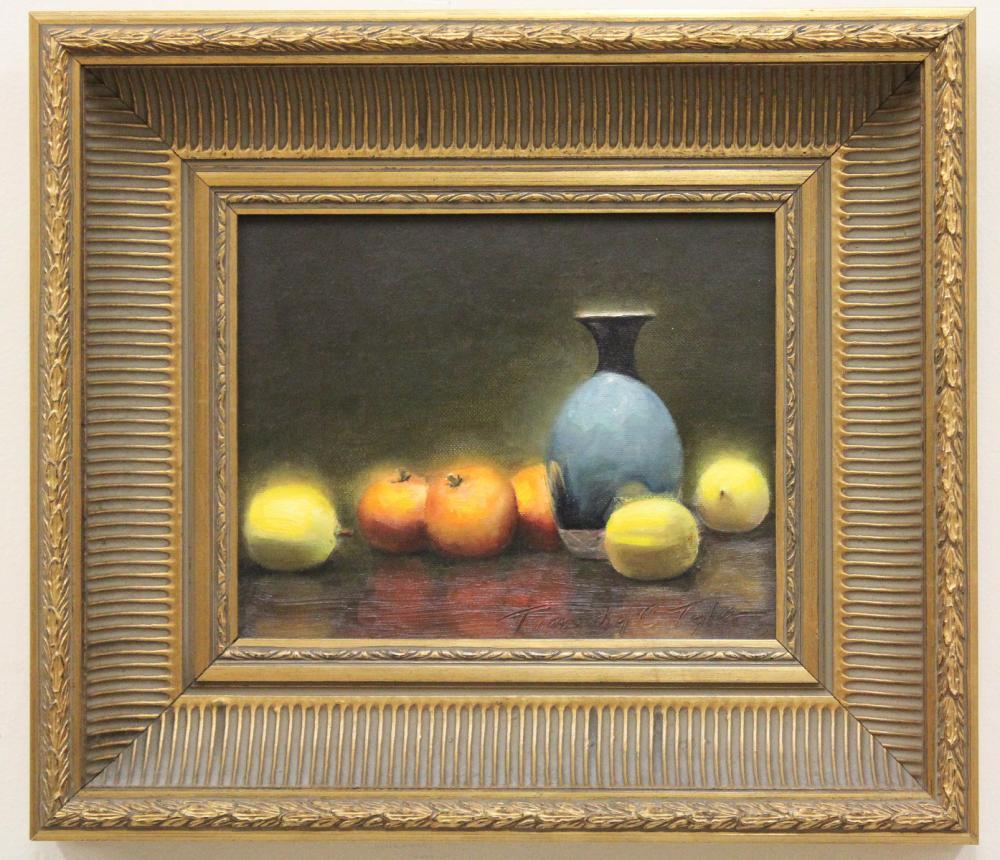 Appraisal: TIMOTHY C TYLER Arkansas Oregon born oil on board still-life