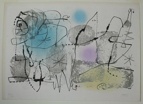 Appraisal: MIRO Joan Spanish - ''Sommeils'' Color Lithograph sight size ''