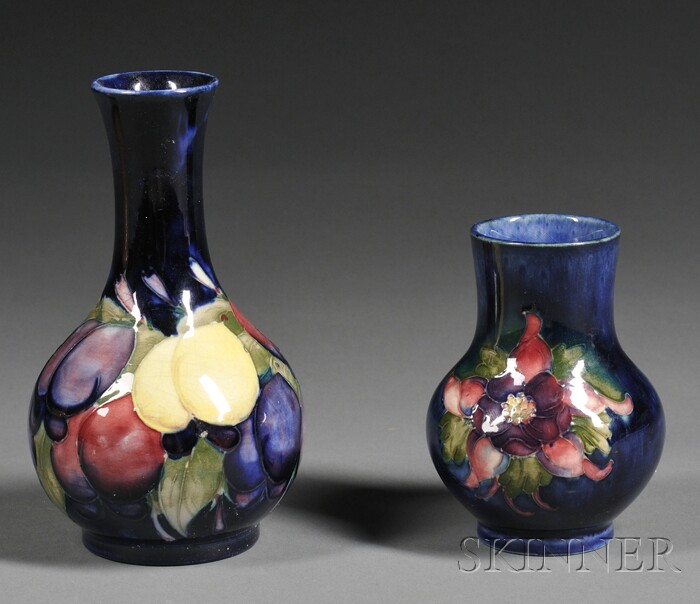 Appraisal: Two Moorcroft Pottery Vases Decorated glazed earthenware England early th