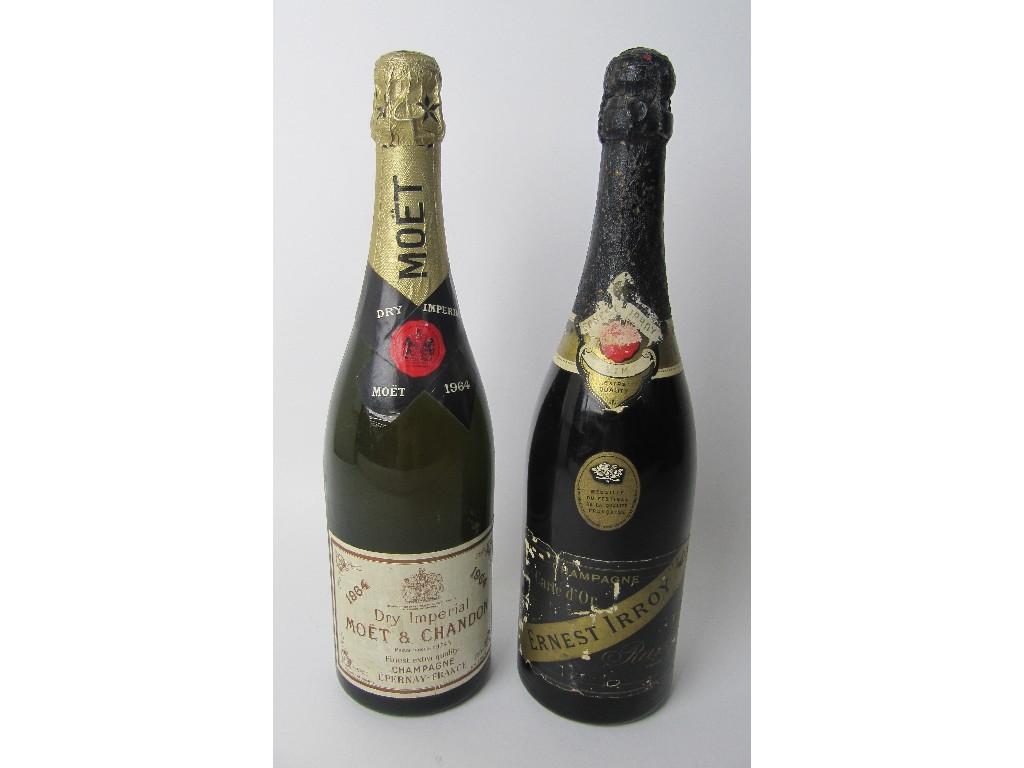 Appraisal: Moet Chandon champagne and a bottle of Ernest Irroy champagne