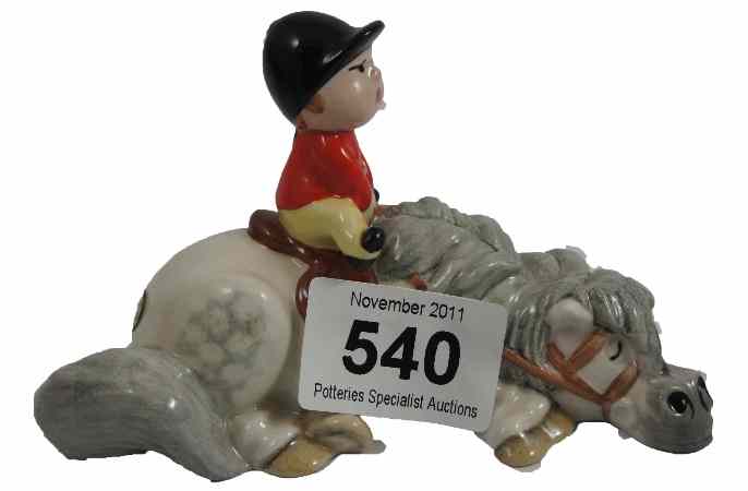 Appraisal: Beswick Model of a Thelwell Comical Boy on Grey Horse