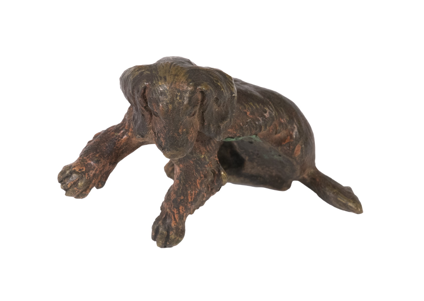 Appraisal: VIENNA BRONZE SPANIEL Vintage Cast Bronze Standing Dog Figure stamped