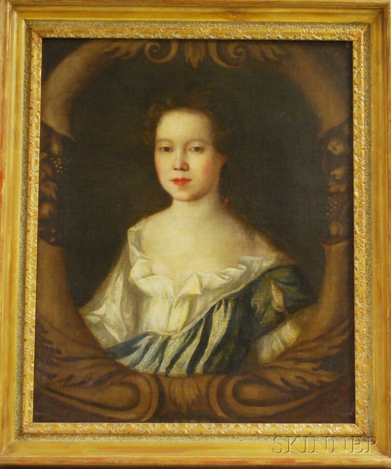 Appraisal: American School th Century Portrait of a Lady Dressed in