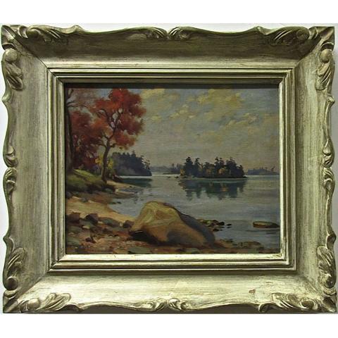 Appraisal: ARTHUR ALEXANDER DRUMMOND CANADIAN - MUSKOKA BEACH OCTOBER BY LAKE