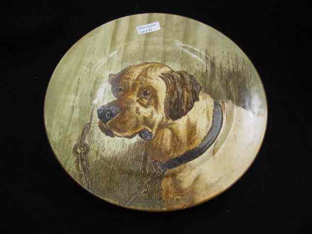 Appraisal: Cauldon Porcelain Plate with Dog '' excellent