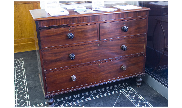 Appraisal: Early Victorian Mahogany Chest of Drawers comprising two narrow drawers