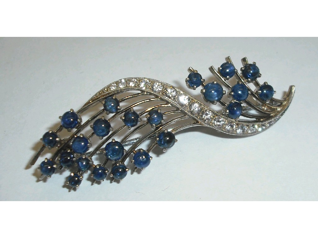 Appraisal: Attractive early th century white gold spray brooch set with