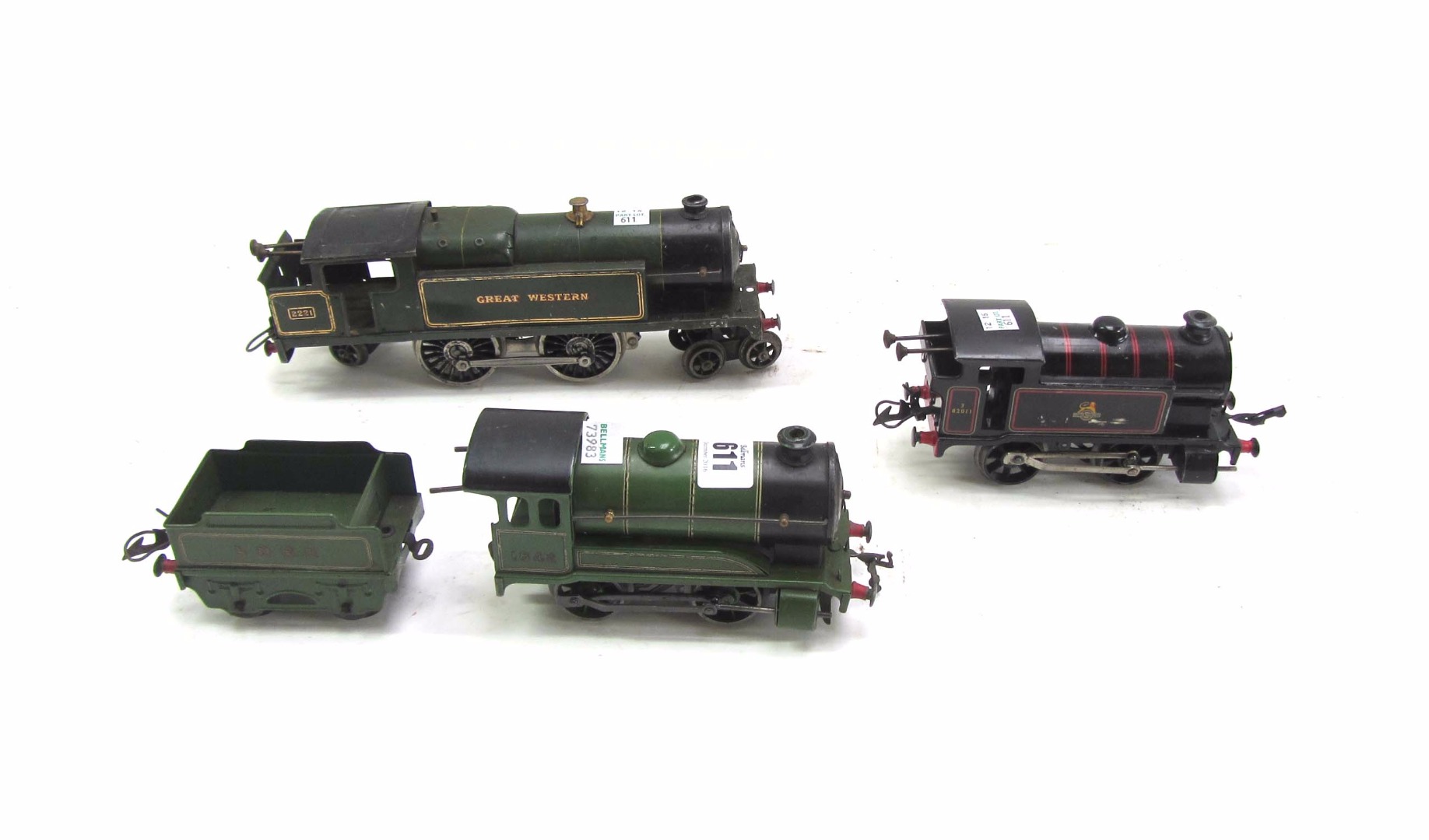 Appraisal: A Hornby Type clockwork locomotive and tender LNER a Hornby