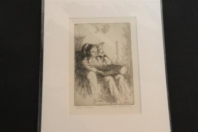 Appraisal: Edgar Holloway British - Firelight signed titled and numbered in