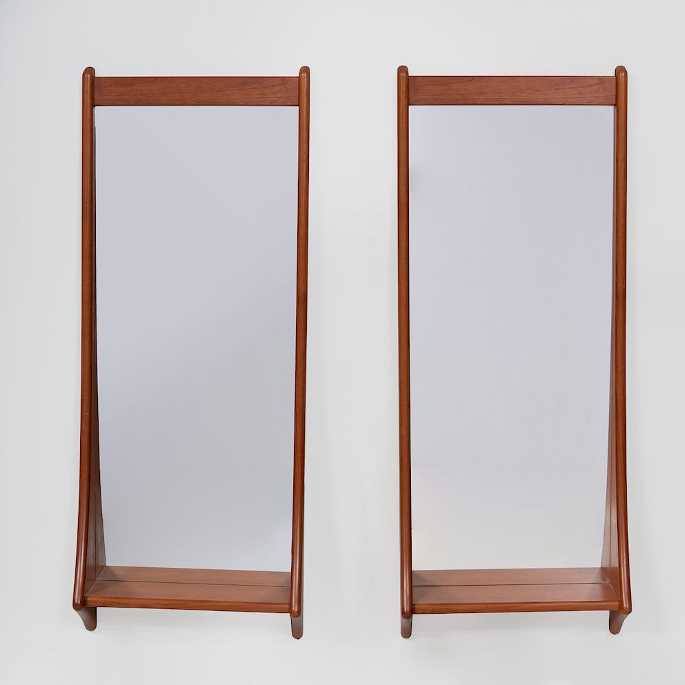 Appraisal: Pair of Pedersen and Hansen Teak Mirrors x in Condition