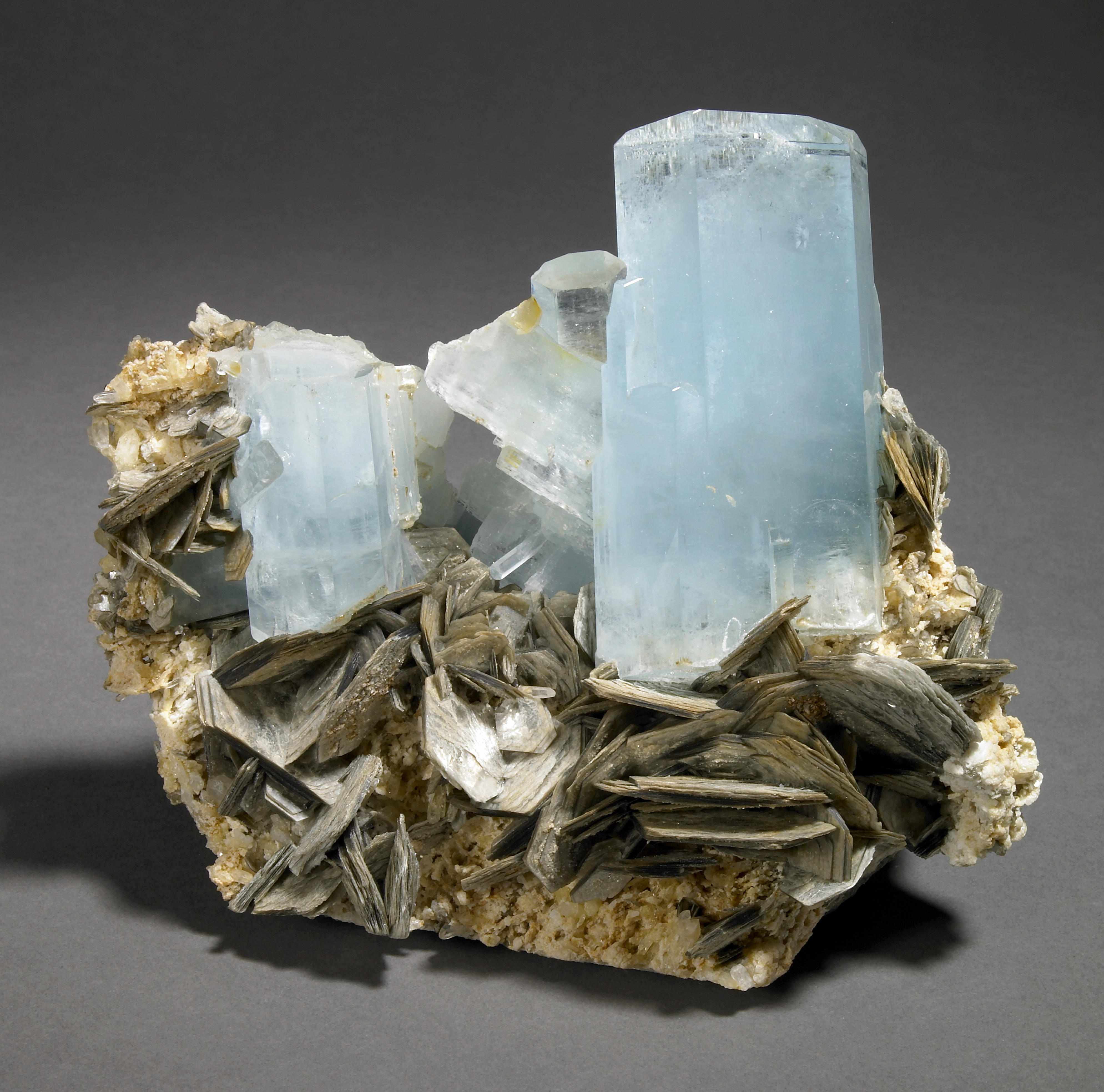 Appraisal: Aquamarine and Muscovite Matrix Pakistan Such combination specimens are increasingly