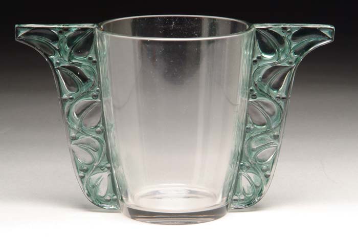 Appraisal: R LALIQUE HONFLEUR VASE Lovely Lalique vase has simple tapering