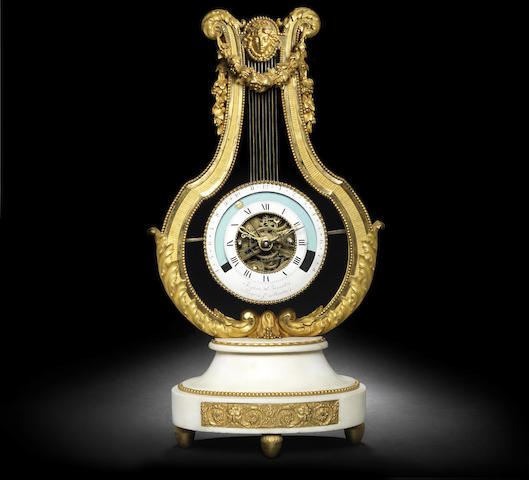 Appraisal: A rare late th century French ormolu and white marble