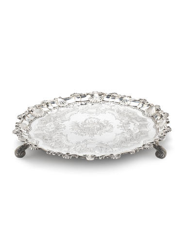 Appraisal: A George III silver salver by John Carter II London