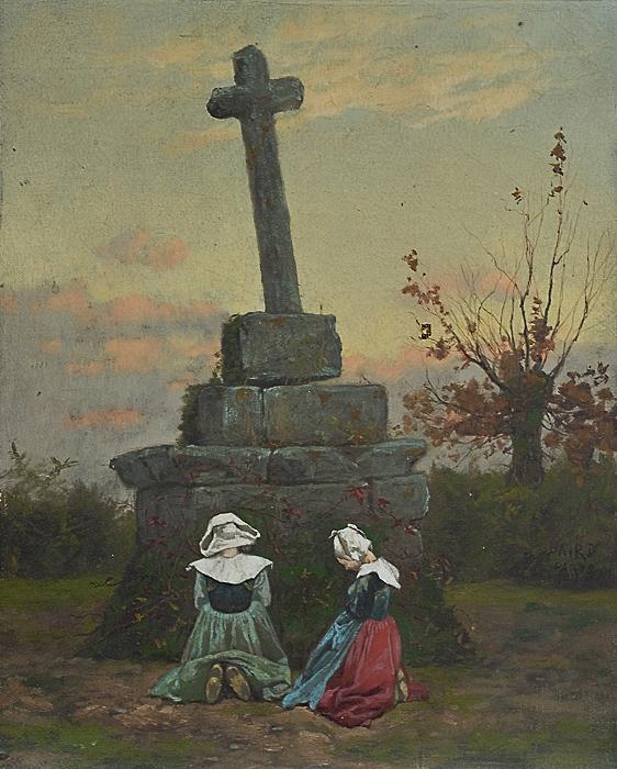 Appraisal: OLD STONE CROSS NEAR POINT AVEN BRITTANY BY WILLIAM BAPTISTE