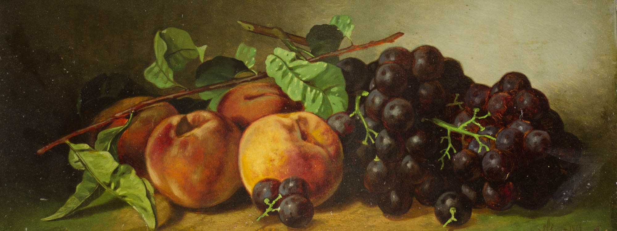 Appraisal: EDWARD CHALMERS LEAVITT OIL ON BOARD Rhode Island - Peaches