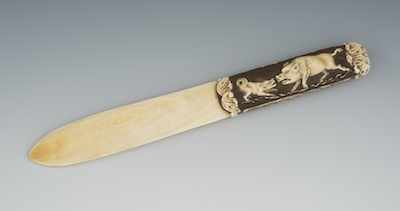 Appraisal: A Carved Ivory Letter Opener Apprx - L with the