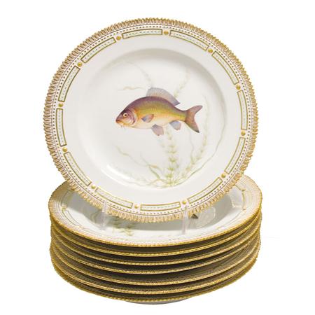 Appraisal: Set of Eight Royal Copenhagen Flora Danica Porcelain Dinner Plates