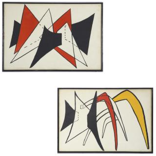 Appraisal: Alexander Calder pair color lithographs Alexander Calder pair color lithographs