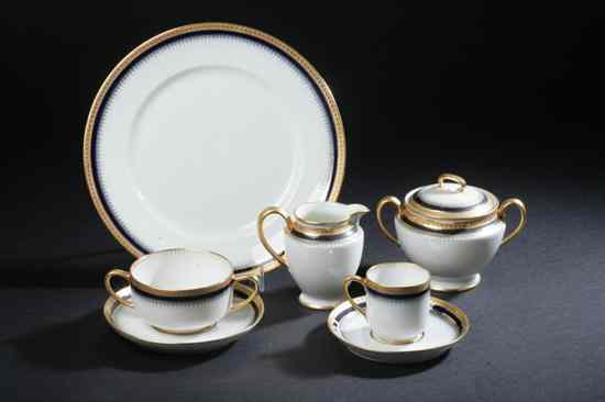 Appraisal: -PIECE LIMOGES PORCELAIN PARTIAL DINNER SERVICE Porcelaines GDA Including five