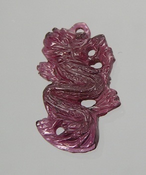 Appraisal: An Exquisite Rhodolite Garnet Carved as A Chinese Dragon Carved