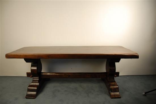 Appraisal: A French Monastery Table c with a thick top resting