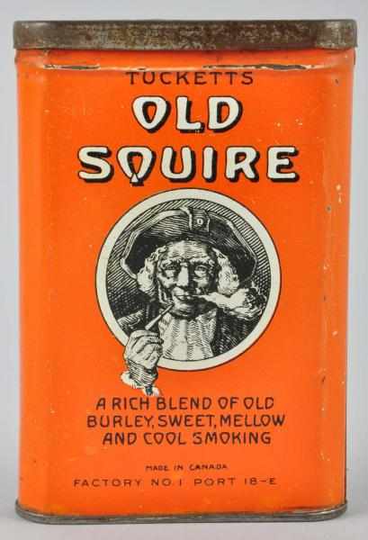 Appraisal: Old Squire Pocket Tobacco Tin Condition Excellent Size - T