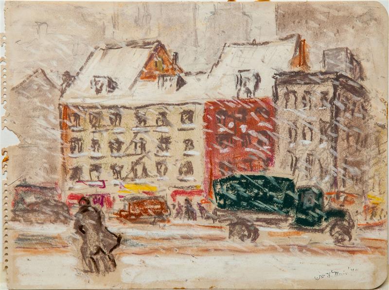 Appraisal: Attributed to William H Muir - Untitled Winter Street Scene