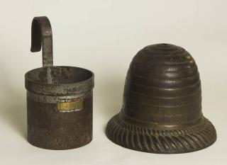 Appraisal: Beehive String Holder together with an Iron Dipper with Handle