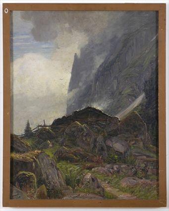 Appraisal: ALBERT HENRI JON GOS - ALPEN LANDSCAPE Oil on canvas