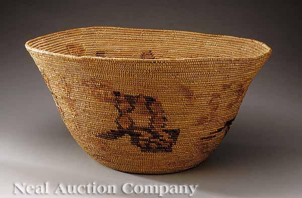 Appraisal: A Native American Woven Basket possibly Southwest bearing tag from