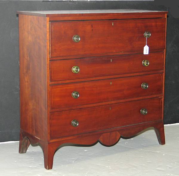 Appraisal: A Federal inlaid cherry chest of drawers first quarter th