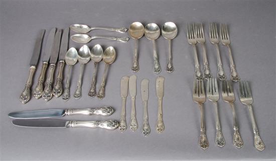 Appraisal: An American Sterling Silver Partial Flatware Service Alvin Length of